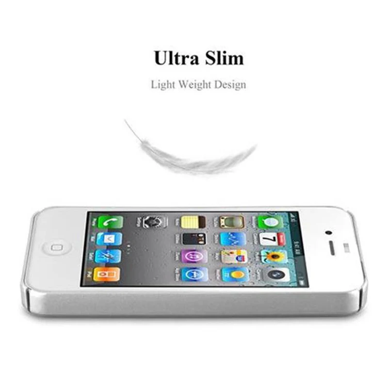 Cadorabo Hülle kompatibel mit Apple iPhone 4 / 4S Hard Case Schutzhülle in Metall Optik gegen Kratzer und Stöße