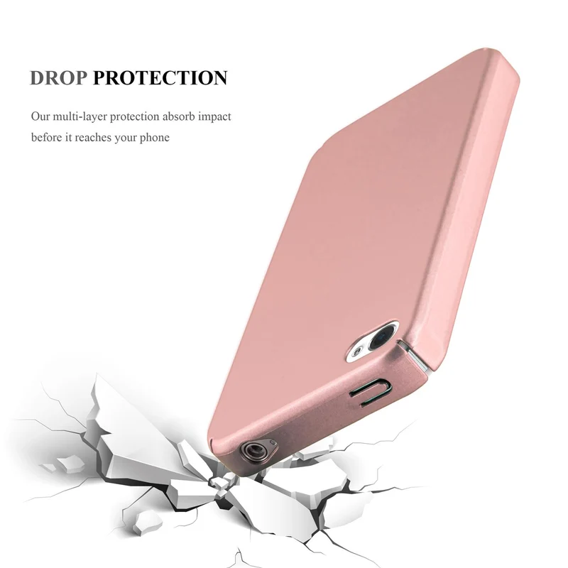 Cadorabo Hülle kompatibel mit Apple iPhone 4 / 4S Hard Case Schutzhülle in Metall Optik gegen Kratzer und Stöße