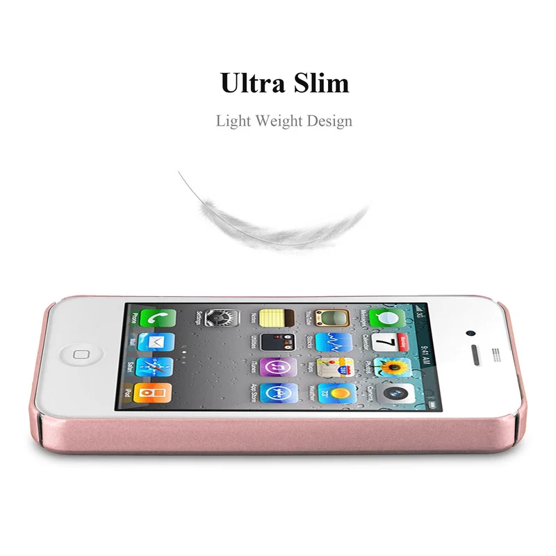 Cadorabo Hülle kompatibel mit Apple iPhone 4 / 4S Hard Case Schutzhülle in Metall Optik gegen Kratzer und Stöße