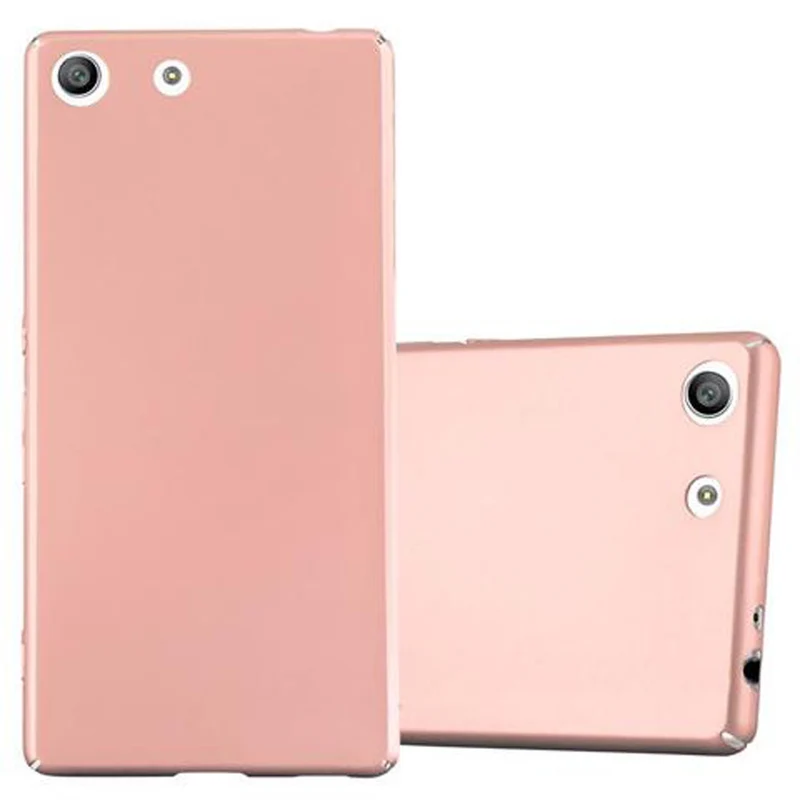 Cadorabo Hülle kompatibel mit Sony Xperia M5 Hard Case Schutzhülle in Metall Optik gegen Kratzer und Stöße