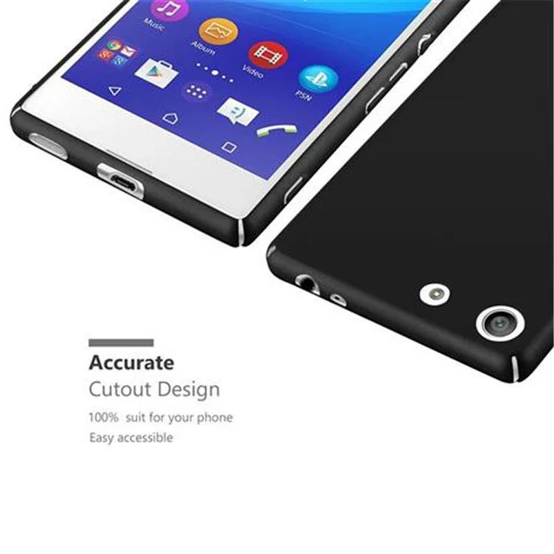Cadorabo Hülle kompatibel mit Sony Xperia M5 Hard Case Schutzhülle in Metall Optik gegen Kratzer und Stöße