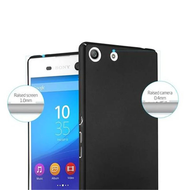 Cadorabo Hülle kompatibel mit Sony Xperia M5 Hard Case Schutzhülle in Metall Optik gegen Kratzer und Stöße