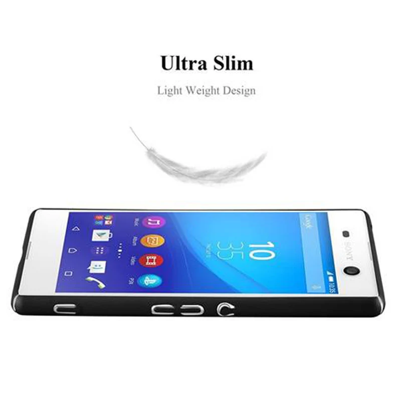 Cadorabo Hülle kompatibel mit Sony Xperia M5 Hard Case Schutzhülle in Metall Optik gegen Kratzer und Stöße