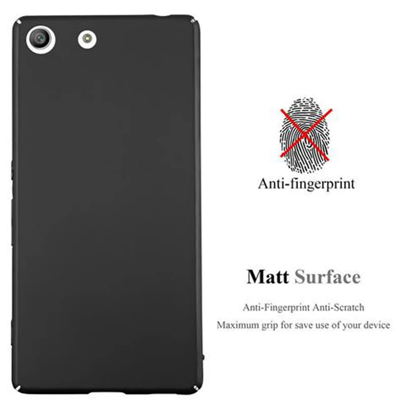 Cadorabo Hülle kompatibel mit Sony Xperia M5 Hard Case Schutzhülle in Metall Optik gegen Kratzer und Stöße