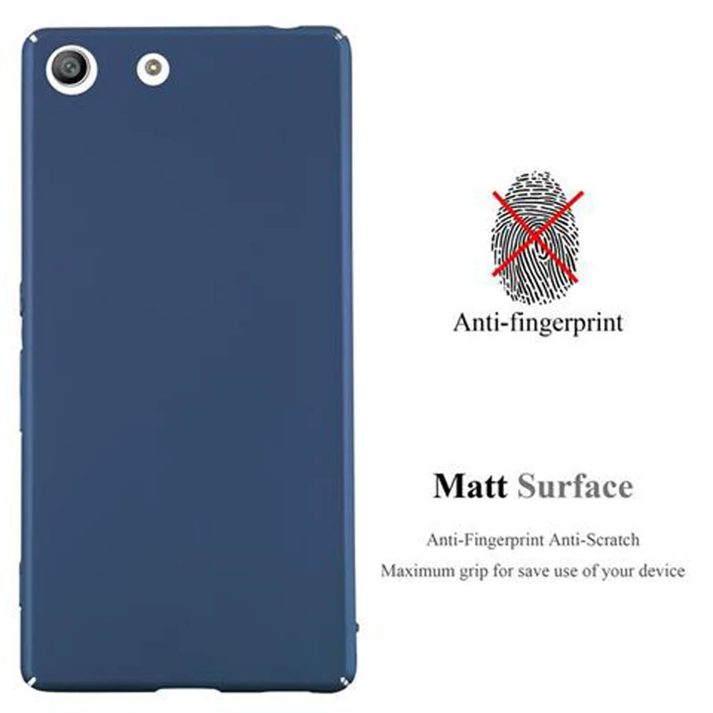 Cadorabo Hülle kompatibel mit Sony Xperia M5 Hard Case Schutzhülle in Metall Optik gegen Kratzer und Stöße