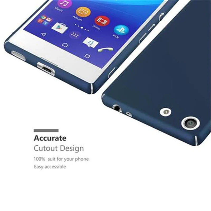 Cadorabo Hülle kompatibel mit Sony Xperia M5 Hard Case Schutzhülle in Metall Optik gegen Kratzer und Stöße