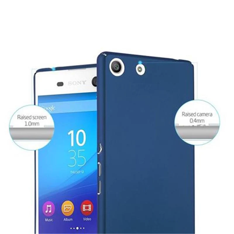 Cadorabo Hülle kompatibel mit Sony Xperia M5 Hard Case Schutzhülle in Metall Optik gegen Kratzer und Stöße