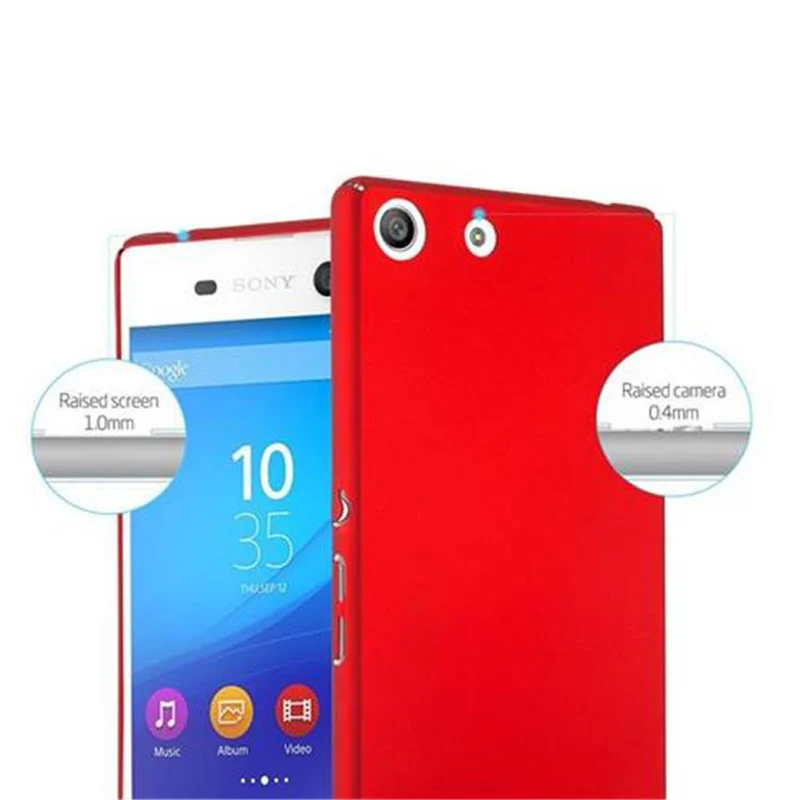 Cadorabo Hülle kompatibel mit Sony Xperia M5 Hard Case Schutzhülle in Metall Optik gegen Kratzer und Stöße