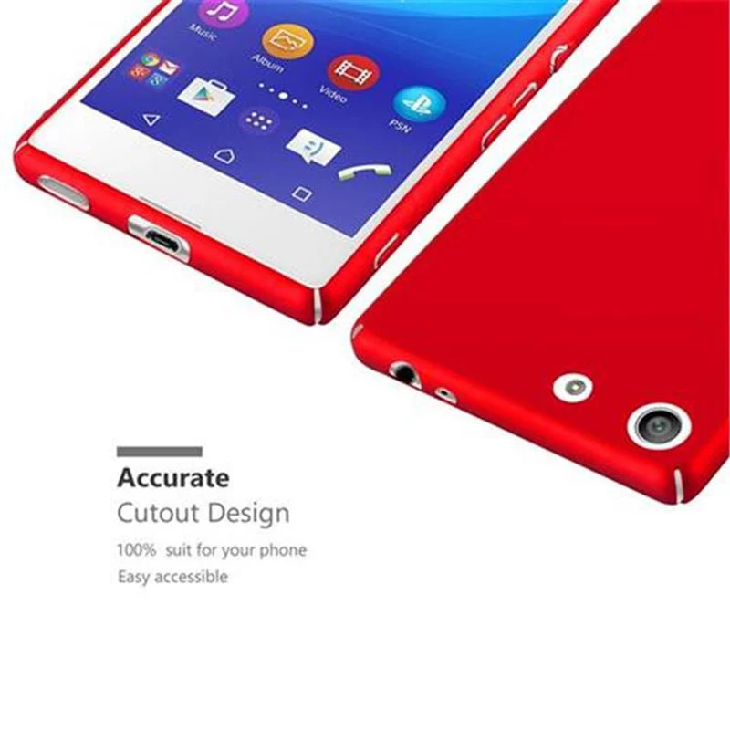 Cadorabo Hülle kompatibel mit Sony Xperia M5 Hard Case Schutzhülle in Metall Optik gegen Kratzer und Stöße