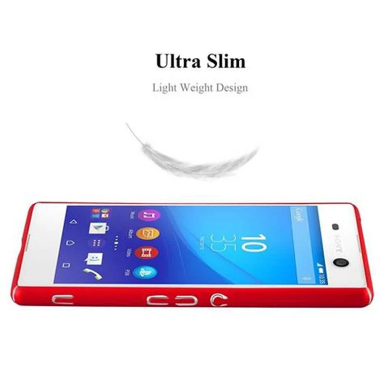 Cadorabo Hülle kompatibel mit Sony Xperia M5 Hard Case Schutzhülle in Metall Optik gegen Kratzer und Stöße