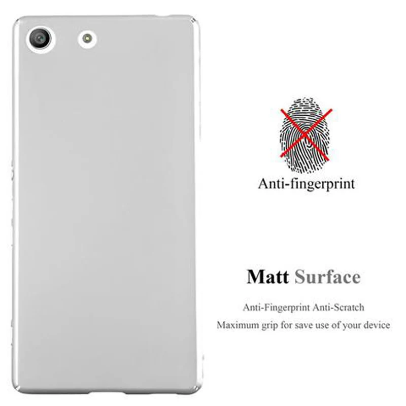 Cadorabo Hülle kompatibel mit Sony Xperia M5 Hard Case Schutzhülle in Metall Optik gegen Kratzer und Stöße