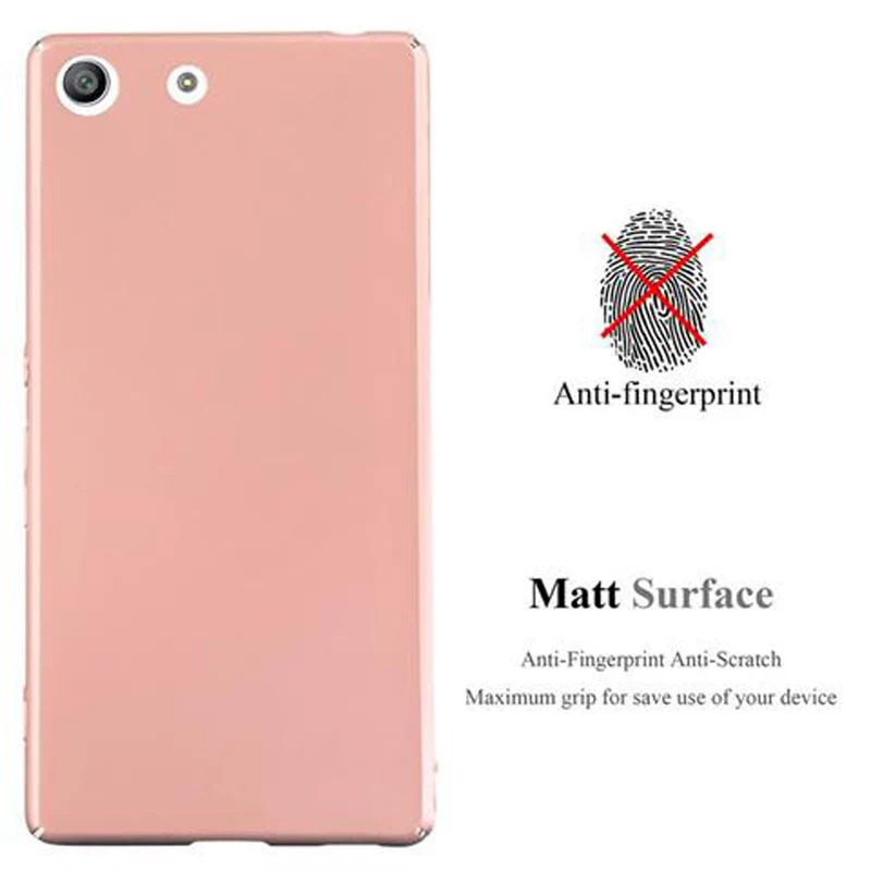 Cadorabo Hülle kompatibel mit Sony Xperia M5 Hard Case Schutzhülle in Metall Optik gegen Kratzer und Stöße