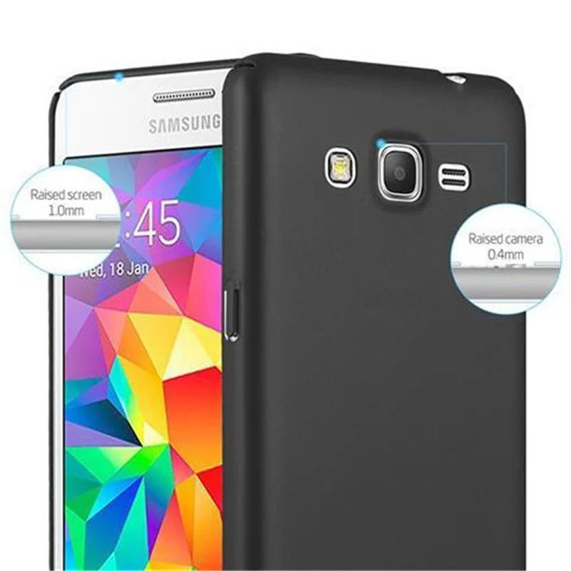 Cadorabo Hülle kompatibel mit Samsung Galaxy GRAND PRIME Hard Case Schutzhülle in Metall Optik gegen Kratzer und Stöße