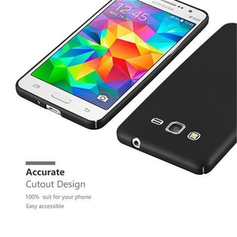 Cadorabo Hülle kompatibel mit Samsung Galaxy GRAND PRIME Hard Case Schutzhülle in Metall Optik gegen Kratzer und Stöße