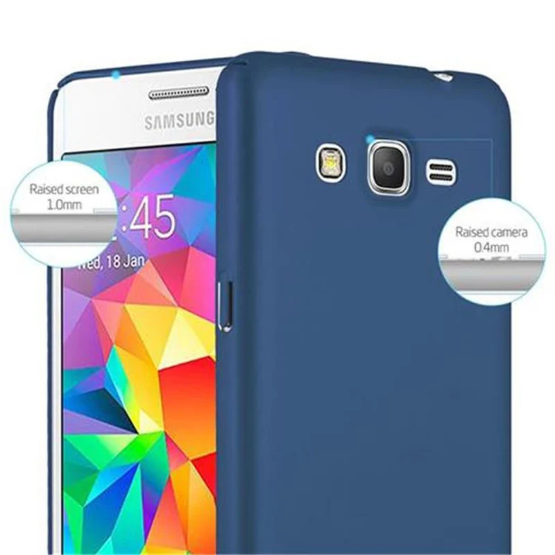 Cadorabo Hülle kompatibel mit Samsung Galaxy GRAND PRIME Hard Case Schutzhülle in Metall Optik gegen Kratzer und Stöße