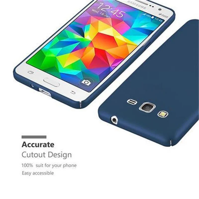 Cadorabo Hülle kompatibel mit Samsung Galaxy GRAND PRIME Hard Case Schutzhülle in Metall Optik gegen Kratzer und Stöße