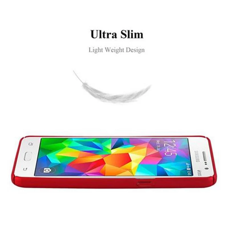 Cadorabo Hülle kompatibel mit Samsung Galaxy GRAND PRIME Hard Case Schutzhülle in Metall Optik gegen Kratzer und Stöße