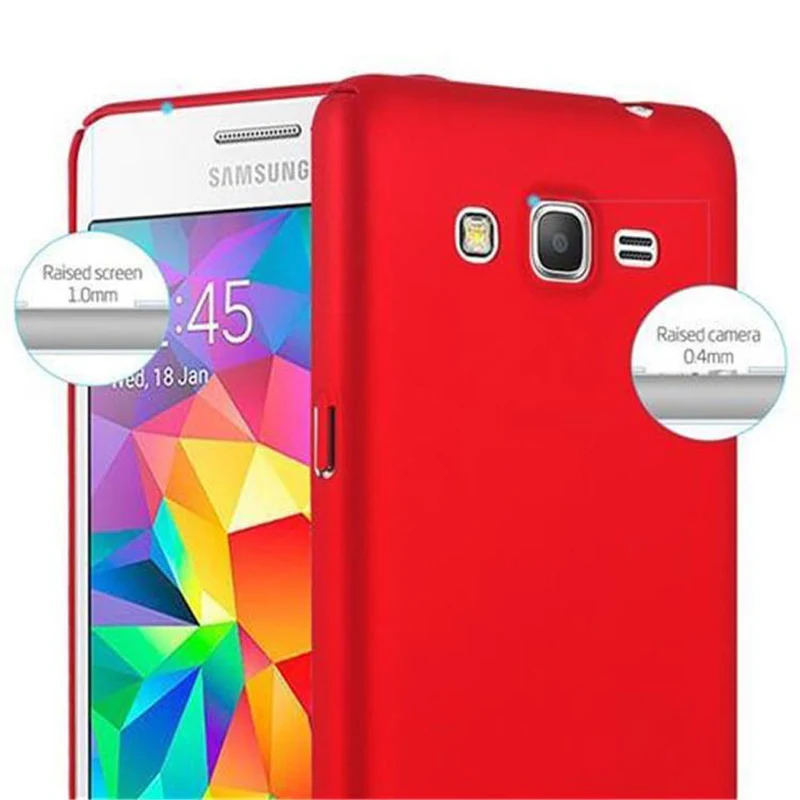Cadorabo Hülle kompatibel mit Samsung Galaxy GRAND PRIME Hard Case Schutzhülle in Metall Optik gegen Kratzer und Stöße