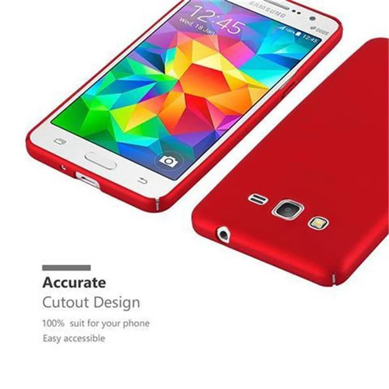 Cadorabo Hülle kompatibel mit Samsung Galaxy GRAND PRIME Hard Case Schutzhülle in Metall Optik gegen Kratzer und Stöße