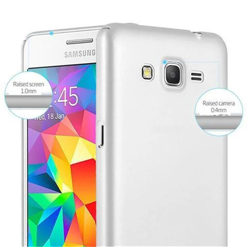 Cadorabo Hülle kompatibel mit Samsung Galaxy GRAND PRIME Hard Case Schutzhülle in Metall Optik gegen Kratzer und Stöße