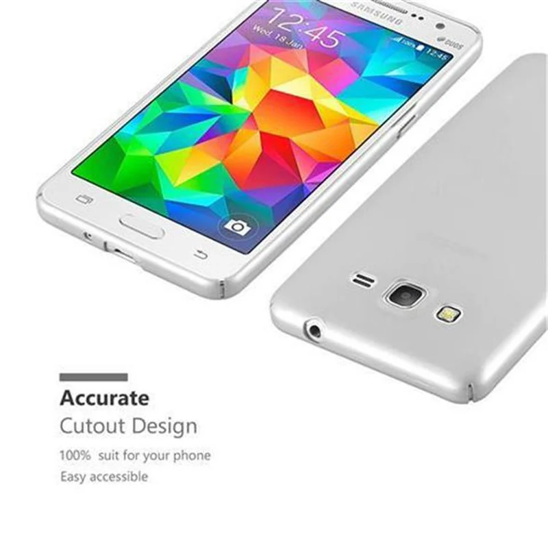 Cadorabo Hülle kompatibel mit Samsung Galaxy GRAND PRIME Hard Case Schutzhülle in Metall Optik gegen Kratzer und Stöße
