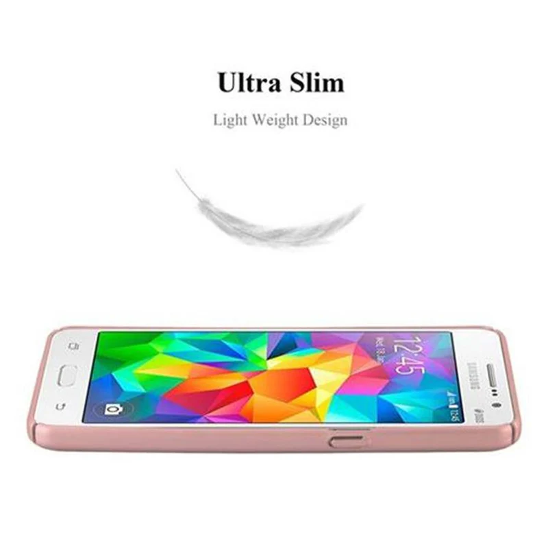 Cadorabo Hülle kompatibel mit Samsung Galaxy GRAND PRIME Hard Case Schutzhülle in Metall Optik gegen Kratzer und Stöße