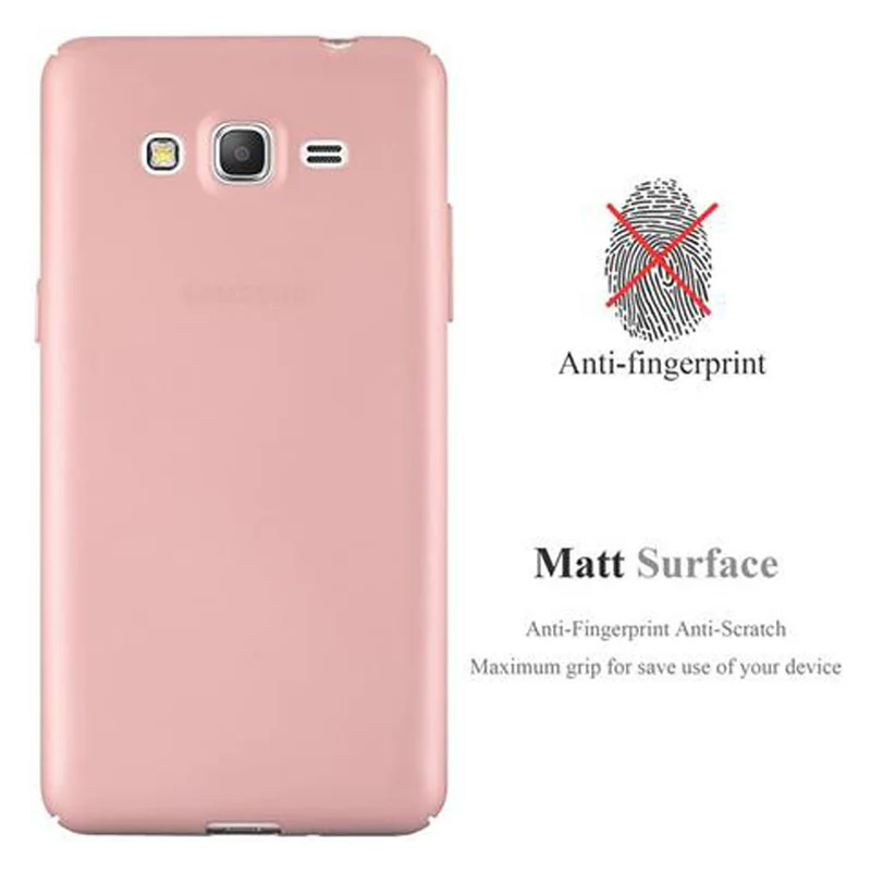 Cadorabo Hülle kompatibel mit Samsung Galaxy GRAND PRIME Hard Case Schutzhülle in Metall Optik gegen Kratzer und Stöße