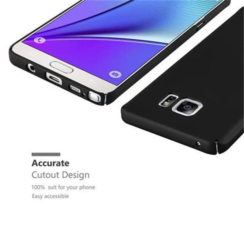 Cadorabo Hülle kompatibel mit Samsung Galaxy NOTE 5 Hard Case Schutzhülle in Metall Optik gegen Kratzer und Stöße