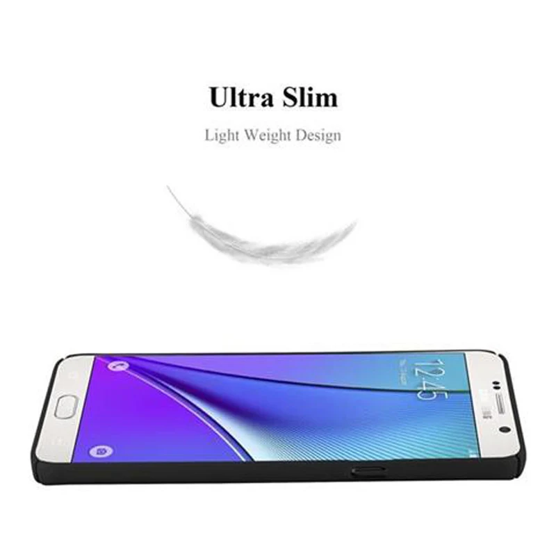 Cadorabo Hülle kompatibel mit Samsung Galaxy NOTE 5 Hard Case Schutzhülle in Metall Optik gegen Kratzer und Stöße