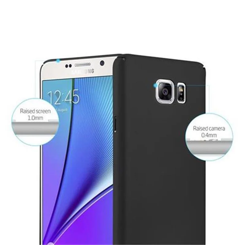 Cadorabo Hülle kompatibel mit Samsung Galaxy NOTE 5 Hard Case Schutzhülle in Metall Optik gegen Kratzer und Stöße