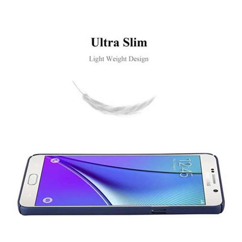 Cadorabo Hülle kompatibel mit Samsung Galaxy NOTE 5 Hard Case Schutzhülle in Metall Optik gegen Kratzer und Stöße