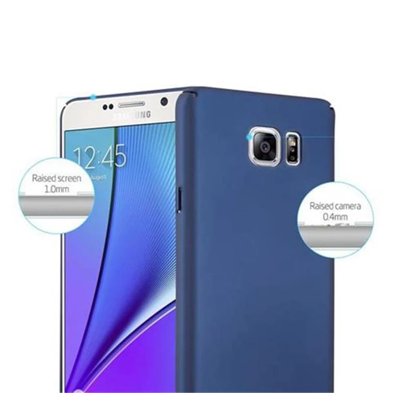 Cadorabo Hülle kompatibel mit Samsung Galaxy NOTE 5 Hard Case Schutzhülle in Metall Optik gegen Kratzer und Stöße