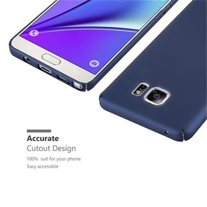 Cadorabo Hülle kompatibel mit Samsung Galaxy NOTE 5 Hard Case Schutzhülle in Metall Optik gegen Kratzer und Stöße