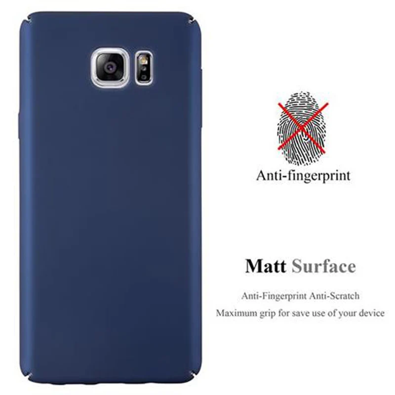 Cadorabo Hülle kompatibel mit Samsung Galaxy NOTE 5 Hard Case Schutzhülle in Metall Optik gegen Kratzer und Stöße