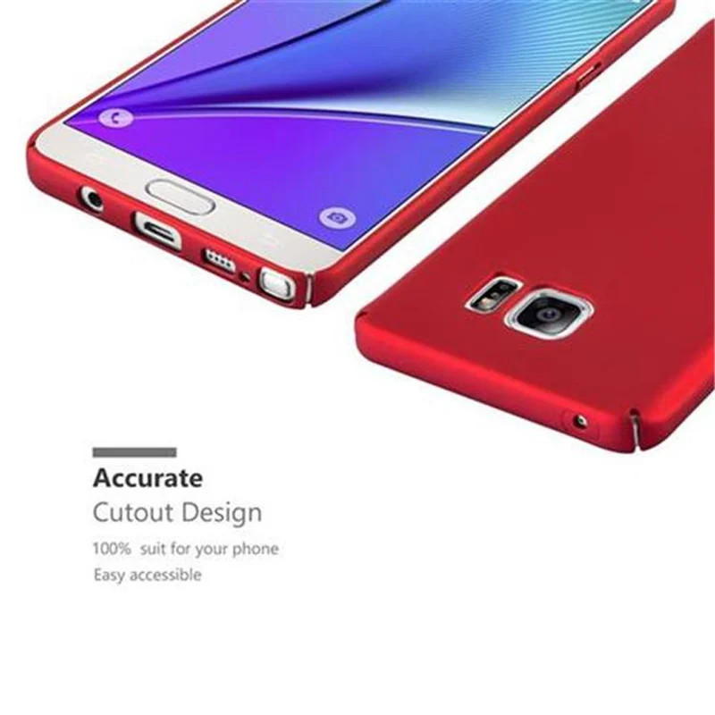 Cadorabo Hülle kompatibel mit Samsung Galaxy NOTE 5 Hard Case Schutzhülle in Metall Optik gegen Kratzer und Stöße