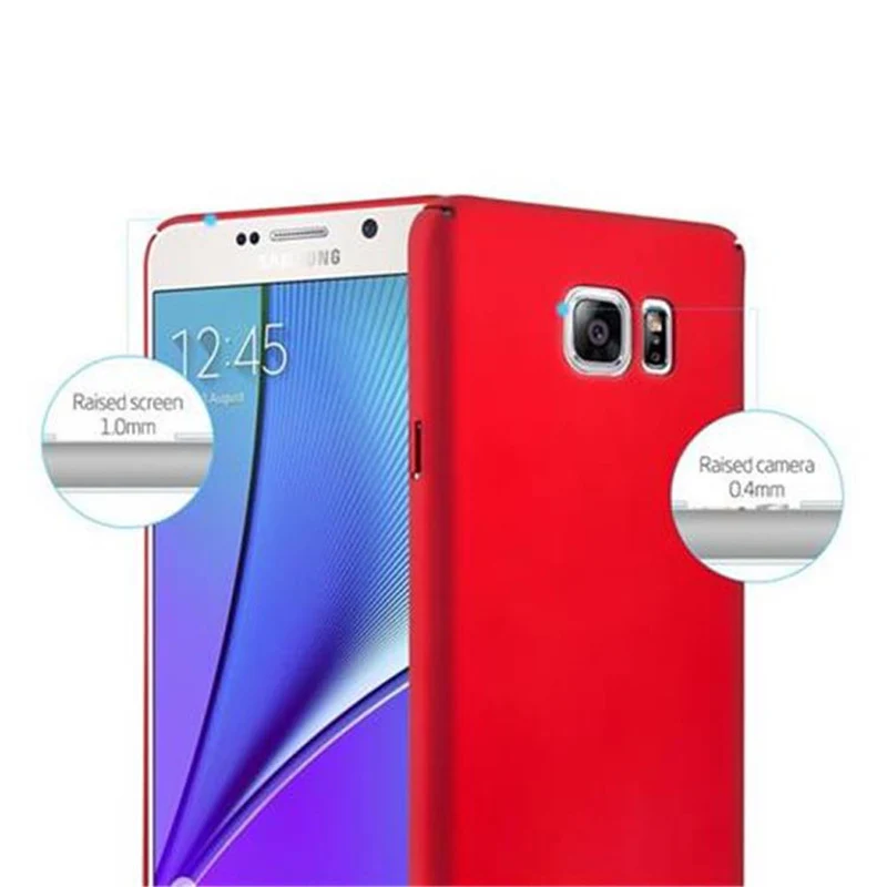 Cadorabo Hülle kompatibel mit Samsung Galaxy NOTE 5 Hard Case Schutzhülle in Metall Optik gegen Kratzer und Stöße