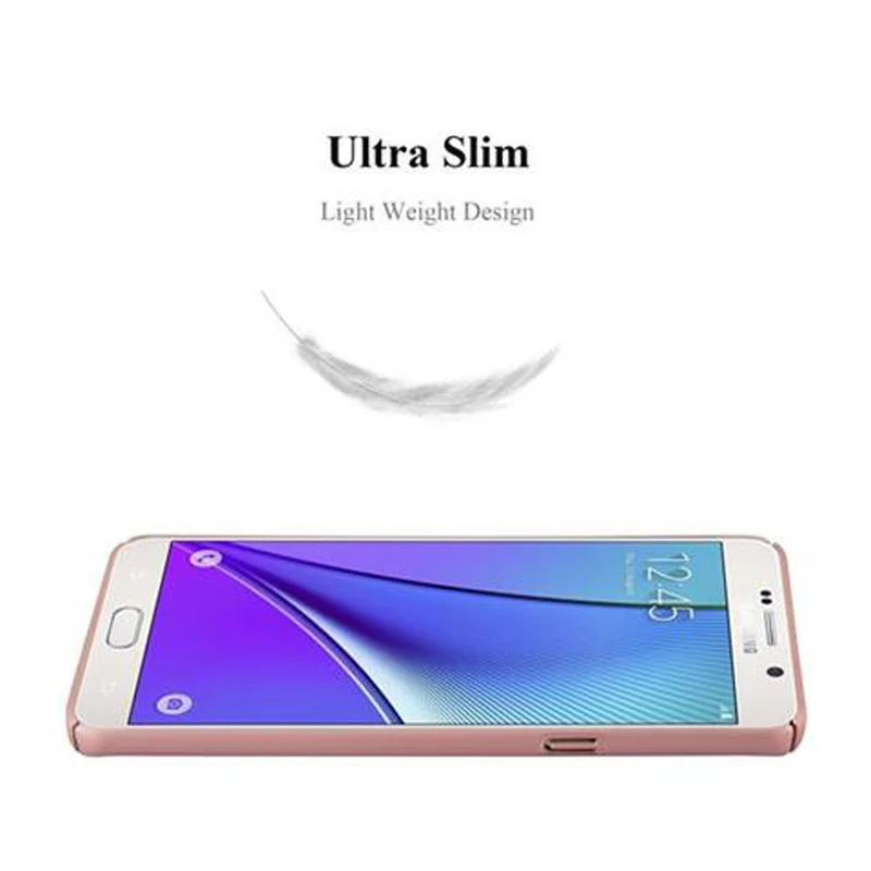 Cadorabo Hülle kompatibel mit Samsung Galaxy NOTE 5 Hard Case Schutzhülle in Metall Optik gegen Kratzer und Stöße