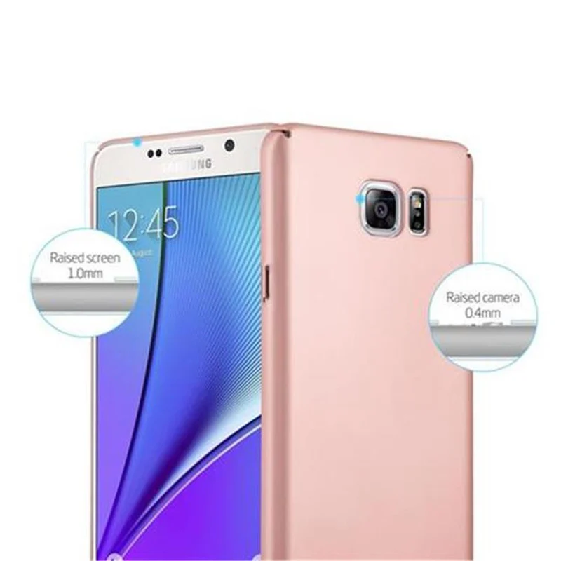 Cadorabo Hülle kompatibel mit Samsung Galaxy NOTE 5 Hard Case Schutzhülle in Metall Optik gegen Kratzer und Stöße