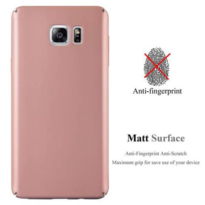 Cadorabo Hülle kompatibel mit Samsung Galaxy NOTE 5 Hard Case Schutzhülle in Metall Optik gegen Kratzer und Stöße