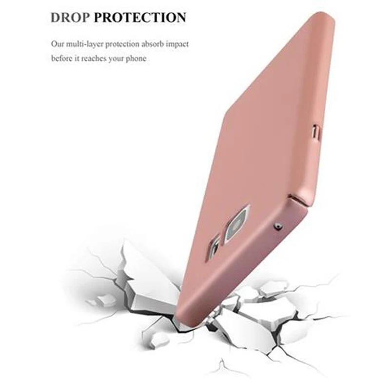 Cadorabo Hülle kompatibel mit Samsung Galaxy NOTE 5 Hard Case Schutzhülle in Metall Optik gegen Kratzer und Stöße