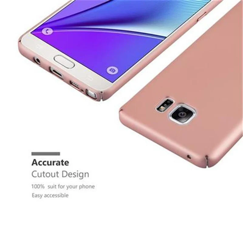 Cadorabo Hülle kompatibel mit Samsung Galaxy NOTE 5 Hard Case Schutzhülle in Metall Optik gegen Kratzer und Stöße