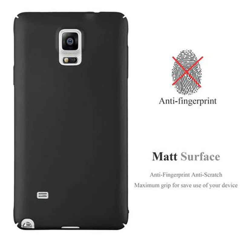 Cadorabo Hülle kompatibel mit Samsung Galaxy NOTE 4 Hard Case Schutzhülle in Metall Optik gegen Kratzer und Stöße