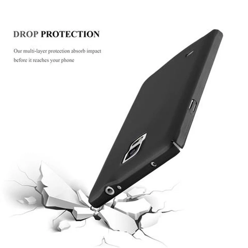 Cadorabo Hülle kompatibel mit Samsung Galaxy NOTE 4 Hard Case Schutzhülle in Metall Optik gegen Kratzer und Stöße