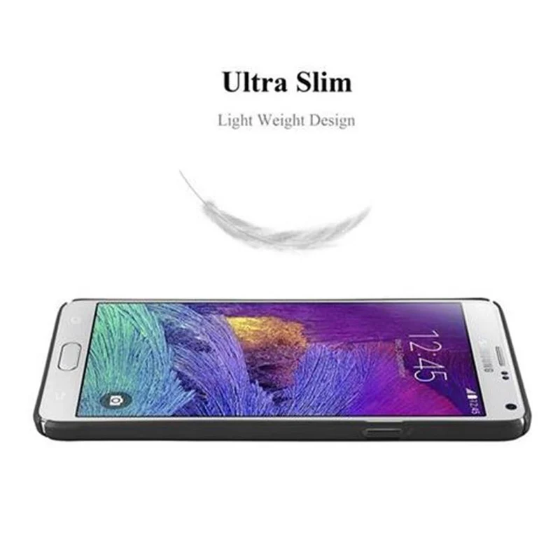 Cadorabo Hülle kompatibel mit Samsung Galaxy NOTE 4 Hard Case Schutzhülle in Metall Optik gegen Kratzer und Stöße