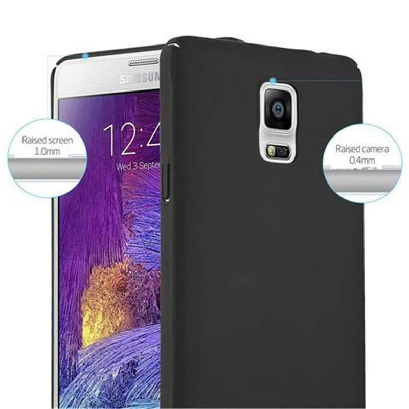 Cadorabo Hülle kompatibel mit Samsung Galaxy NOTE 4 Hard Case Schutzhülle in Metall Optik gegen Kratzer und Stöße
