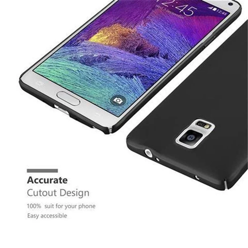 Cadorabo Hülle kompatibel mit Samsung Galaxy NOTE 4 Hard Case Schutzhülle in Metall Optik gegen Kratzer und Stöße