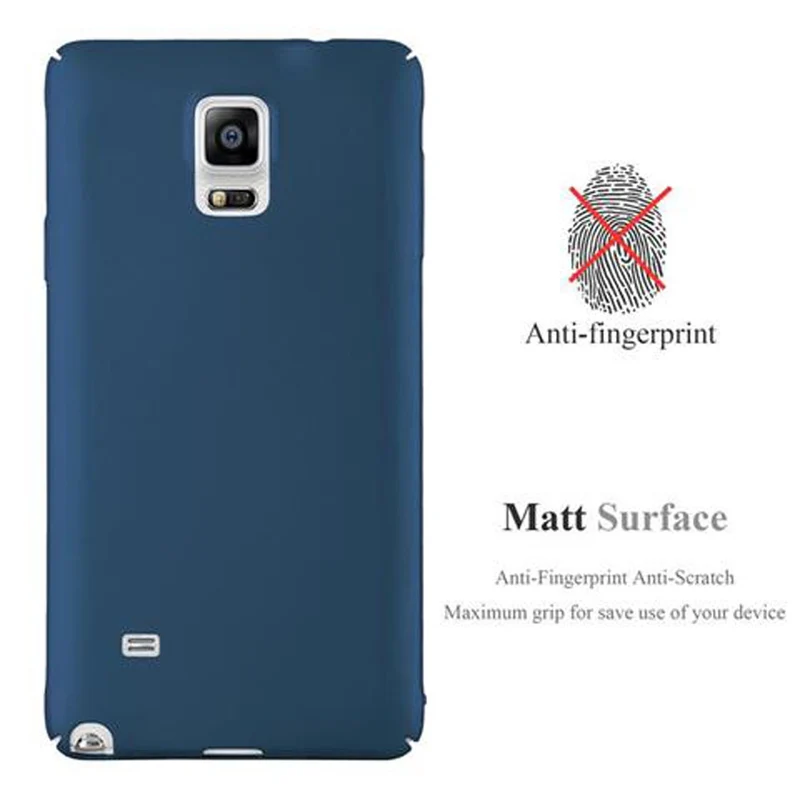 Cadorabo Hülle kompatibel mit Samsung Galaxy NOTE 4 Hard Case Schutzhülle in Metall Optik gegen Kratzer und Stöße