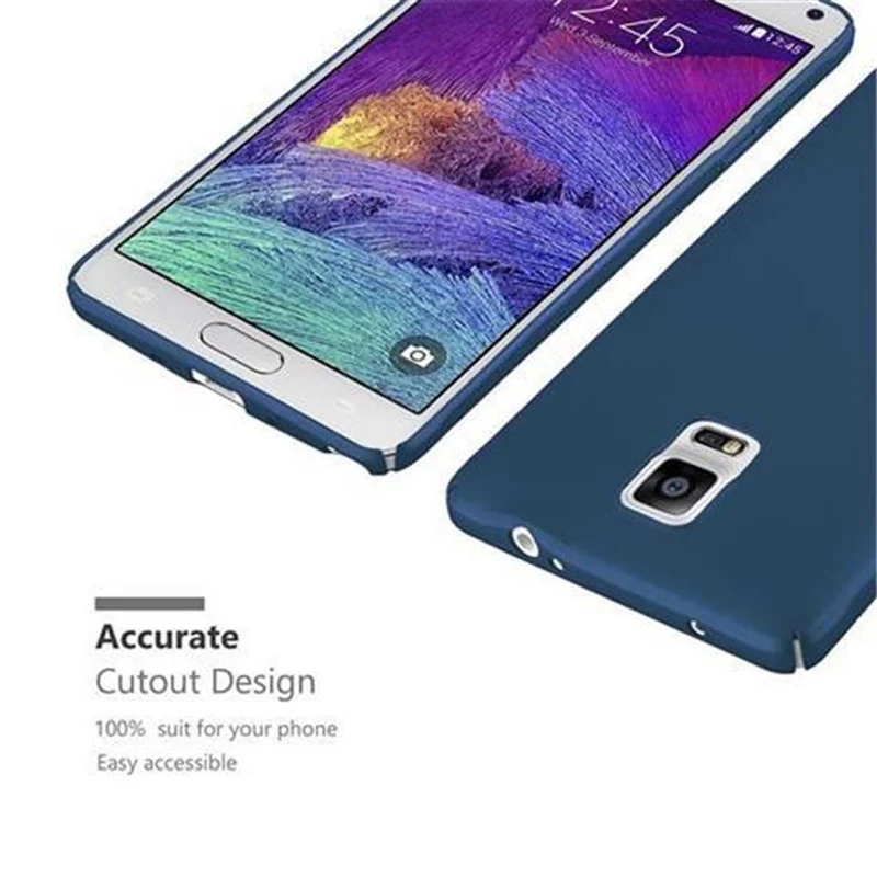 Cadorabo Hülle kompatibel mit Samsung Galaxy NOTE 4 Hard Case Schutzhülle in Metall Optik gegen Kratzer und Stöße