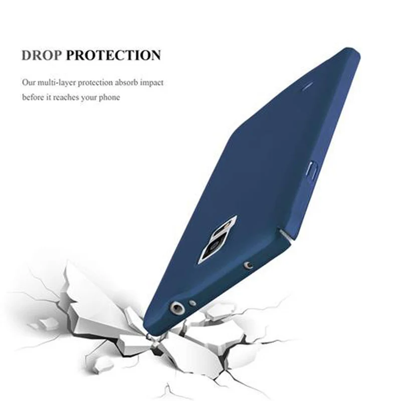 Cadorabo Hülle kompatibel mit Samsung Galaxy NOTE 4 Hard Case Schutzhülle in Metall Optik gegen Kratzer und Stöße