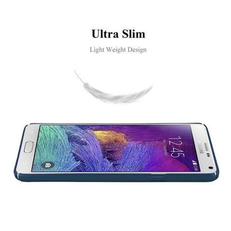 Cadorabo Hülle kompatibel mit Samsung Galaxy NOTE 4 Hard Case Schutzhülle in Metall Optik gegen Kratzer und Stöße